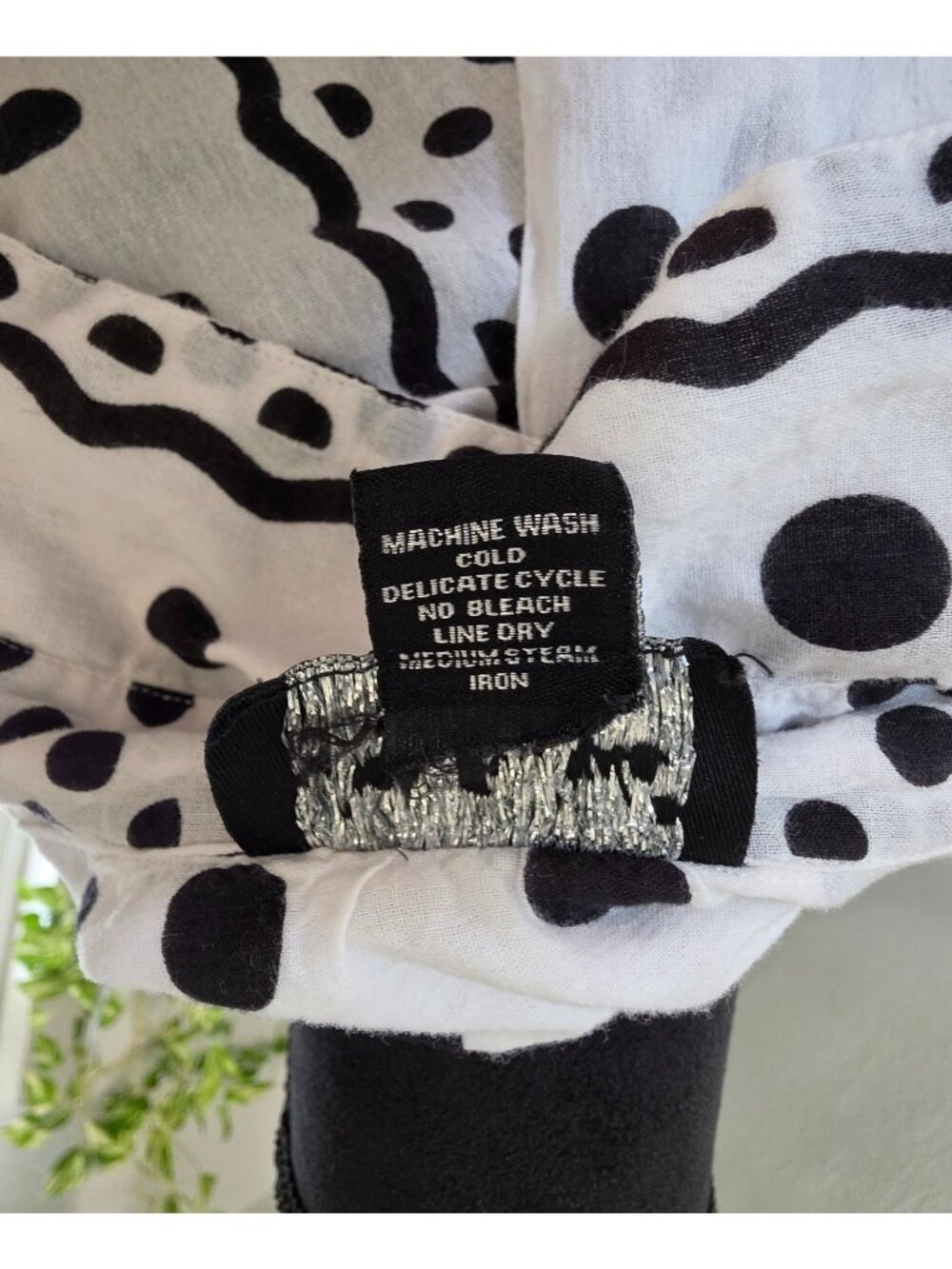 Polka Dot Ruffle Sleeve Cotton Tunic Dress By Step In Style S White/Black Lightw - Picture 4 of 16